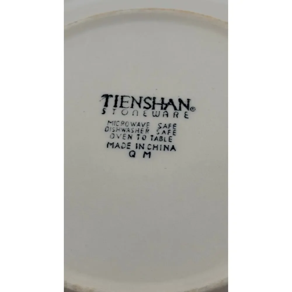 Set of 4 Country Crock Blue by Tienshan Dinner Plates 10-3/4 - Picture 5 of 5
